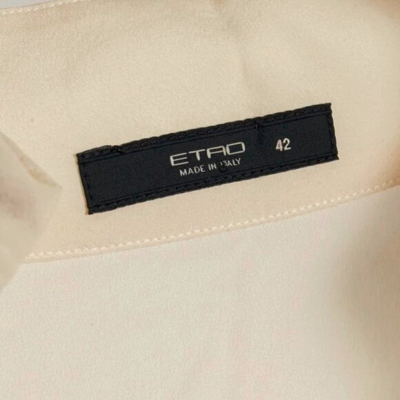 Etro Cream Silk Cowl Neck Tunic - Picture 7 of 9